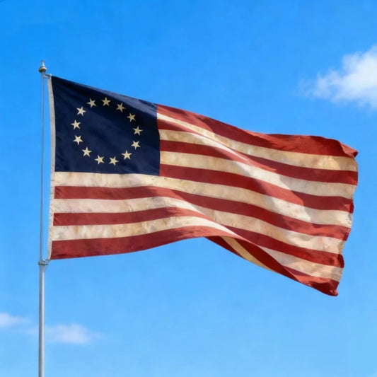 Betsy Ross American Flag Banner With Brass Grommets