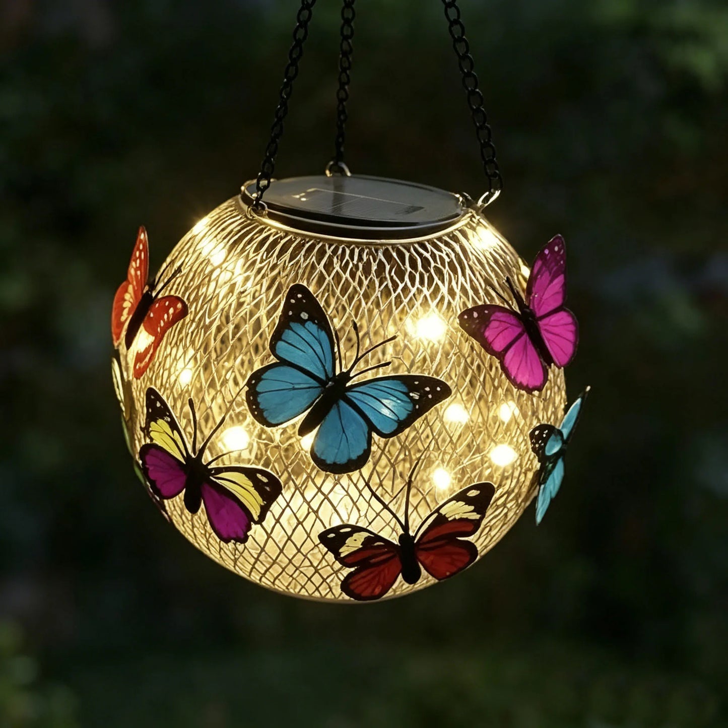 Solar Butterfly Mesh Lights 2 Pack For Outdoor Landscape Garden