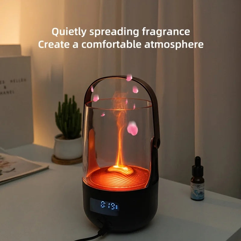 USB Aroma Humidifier With Night Light Timer Auto Shut Off