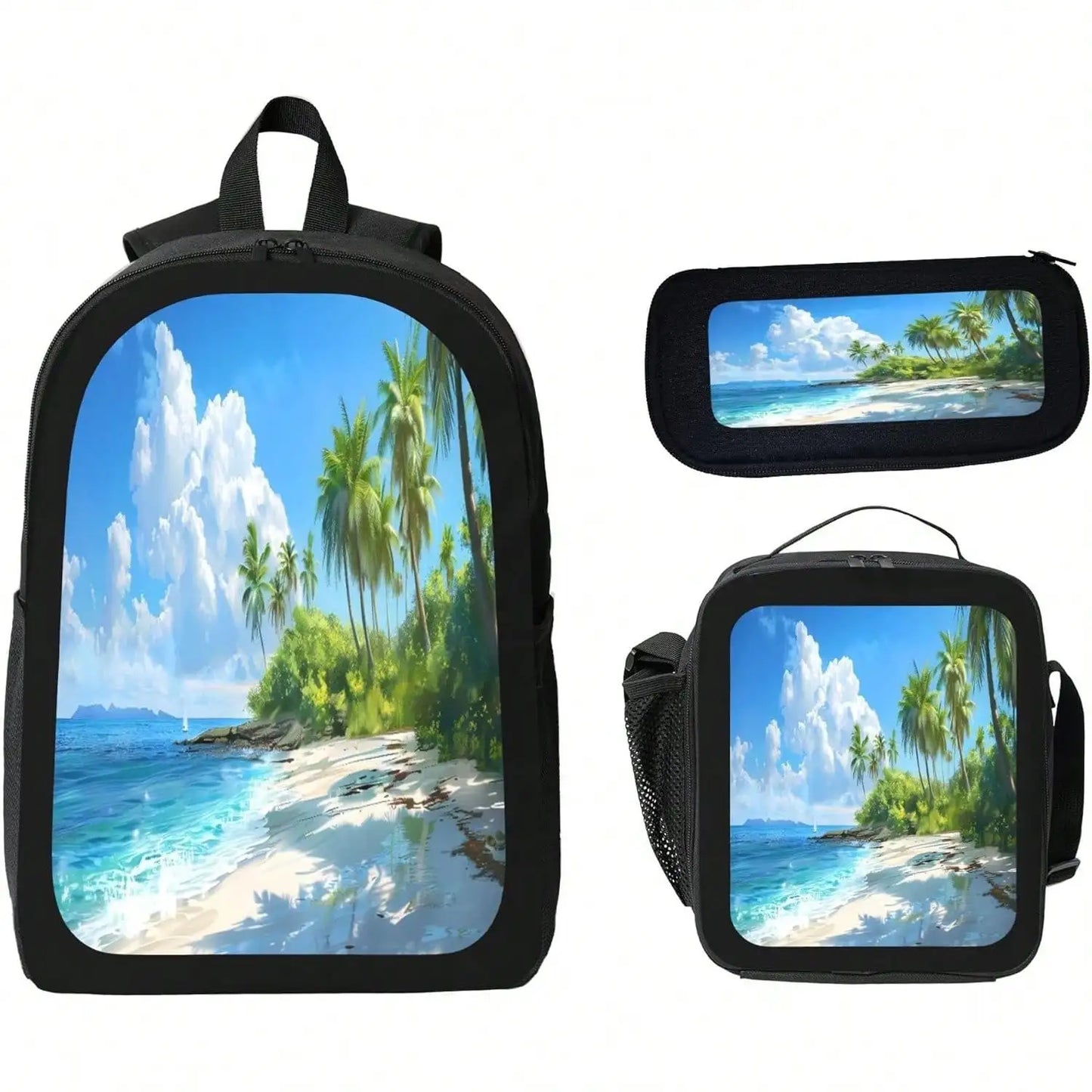 Unisex Vintage Modern Radio Backpack With Lunch Bag