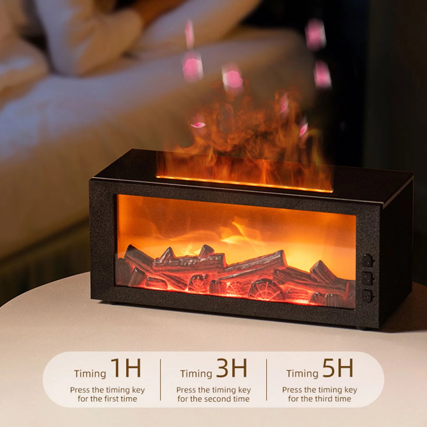Fireplace Flame Air Diffuser Humidifier Aromatherapy Essential Oil Diffuser