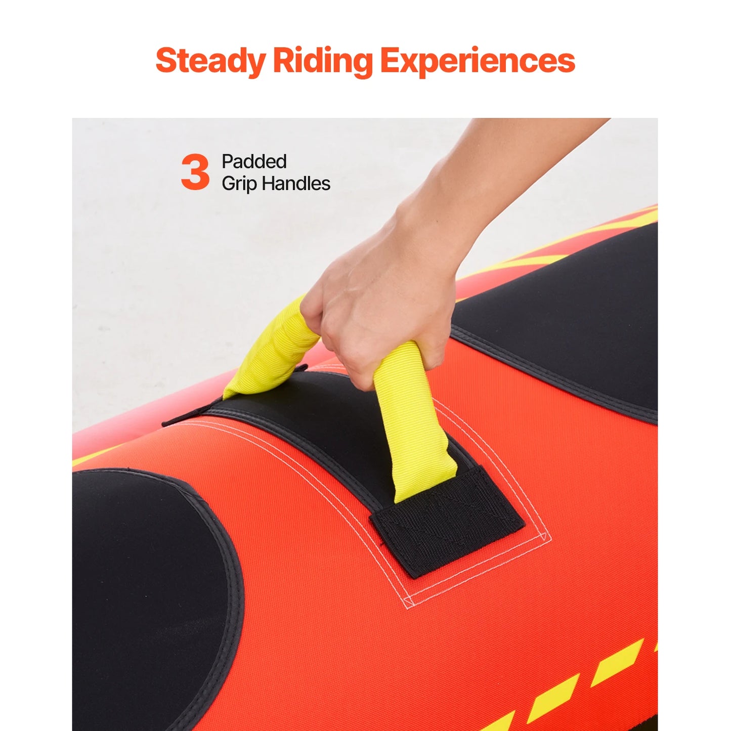SucceBuy Inflatable Towable Boating Tubes Up To 3 Riders
