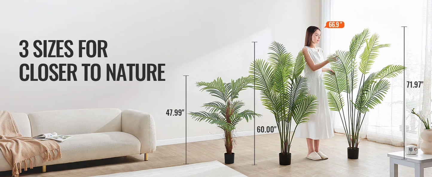 SucceBuy Artificial Palm Tree Faux Plant For Outdoor Display
