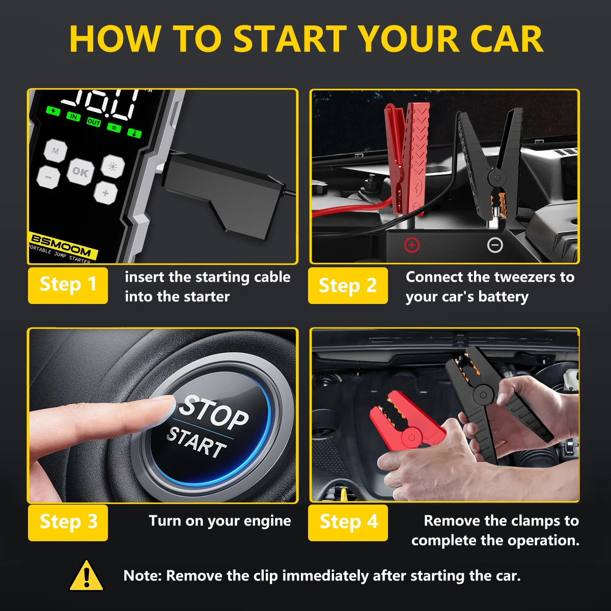 7000A Car Jump Starter With Air Compressor 12V Battery Booster