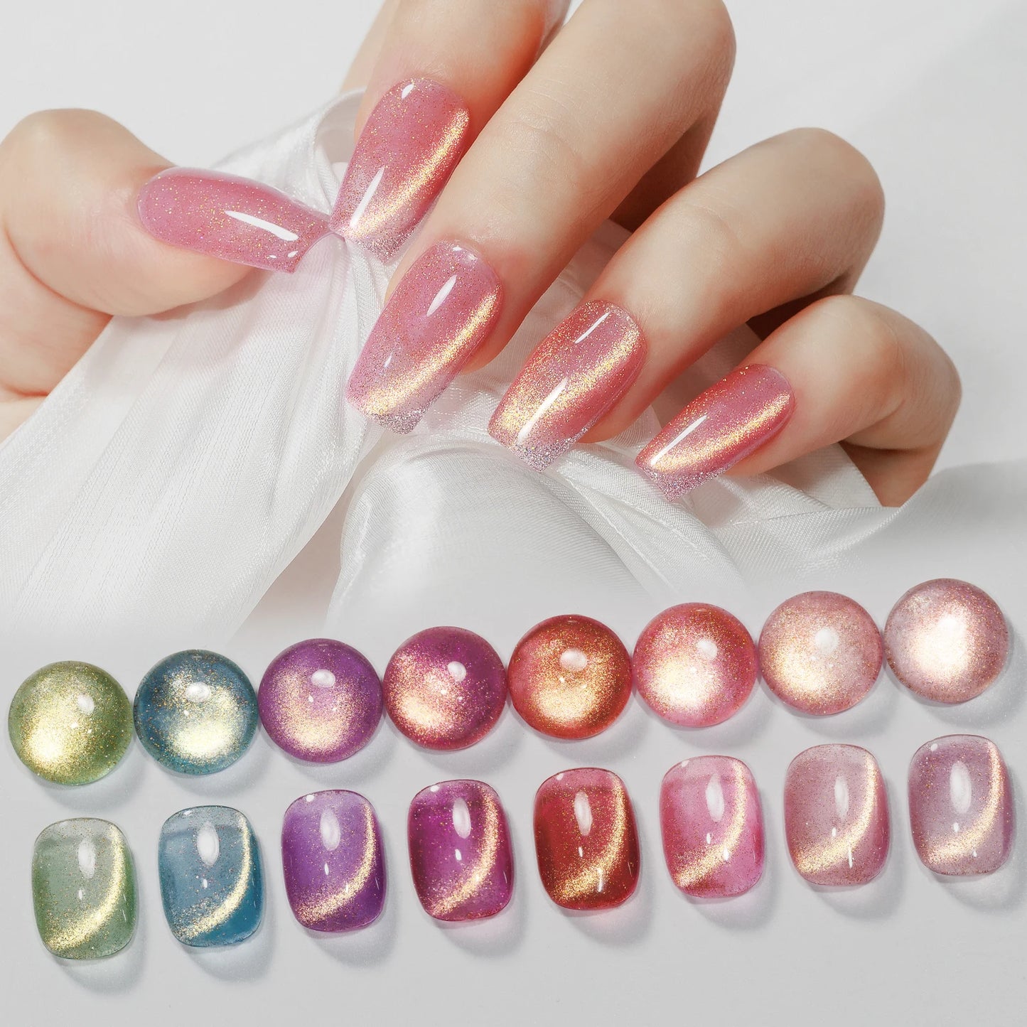 MIZHSE Magnetic Cat Eye Gel Polish Set With Magnet