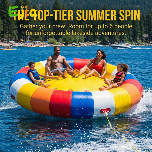 Inflatable Water Spinning UFO Towable Tube For Pools And Lakes Heavy Duty