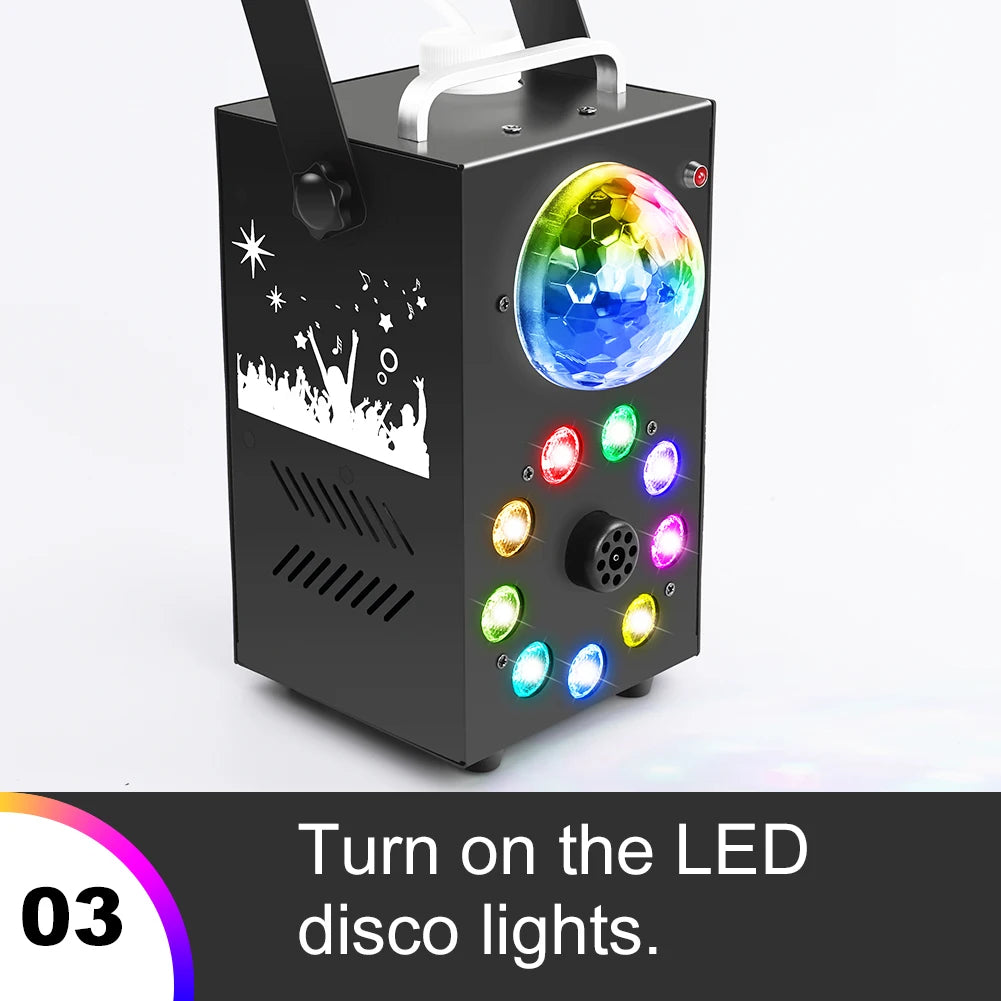 Datewink 700W Fog Machine With 9 LED RGB Stage Lights