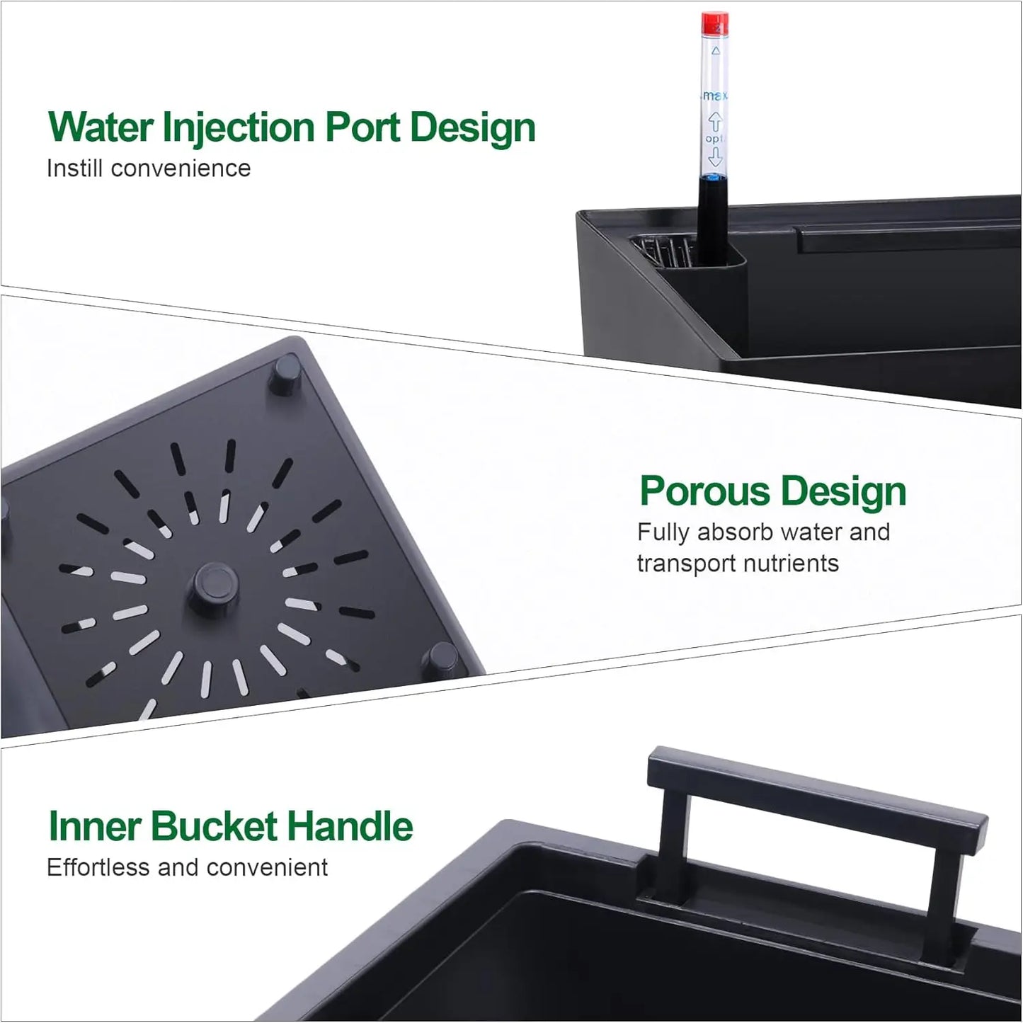 Two Pack Indoor Outdoor Planter With Shelf Insert Set