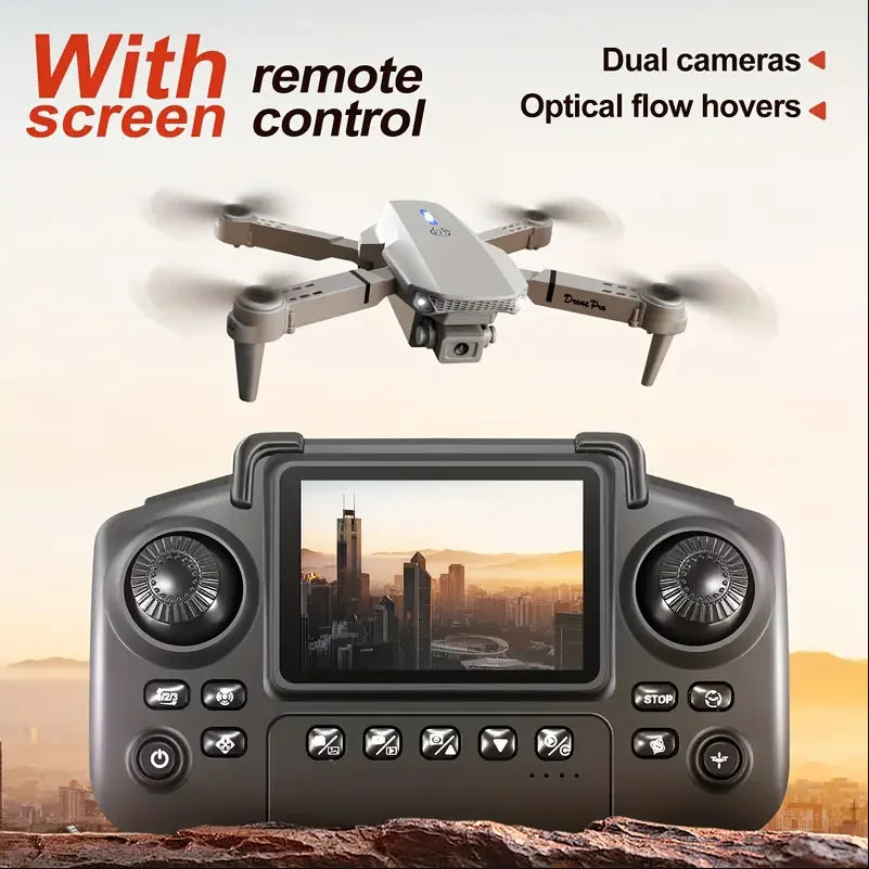 E88 Drone With Dual Camera Screen Control One Key Takeoff