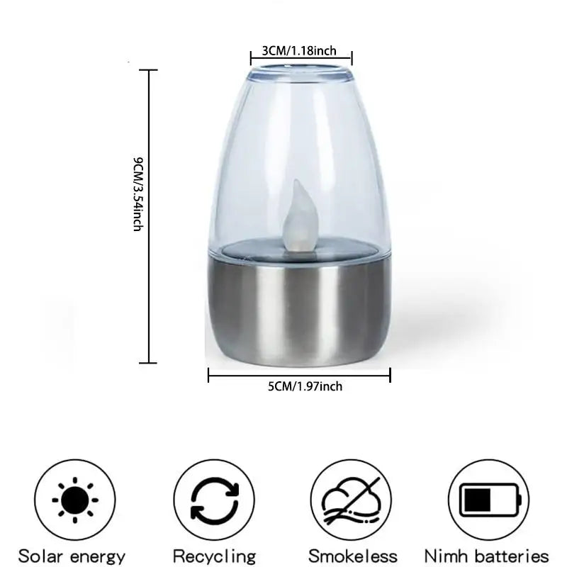 Solar Candle Lights Deck 6 Pack LED Outdoor Night Lighting