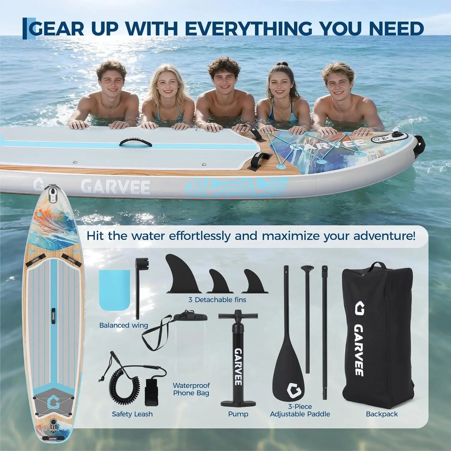 Inflatable Stand Up Paddle Board With Premium Accessories