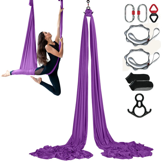 SucceBuy Aerial Yoga Hammock And Swing Starter Kit For Home