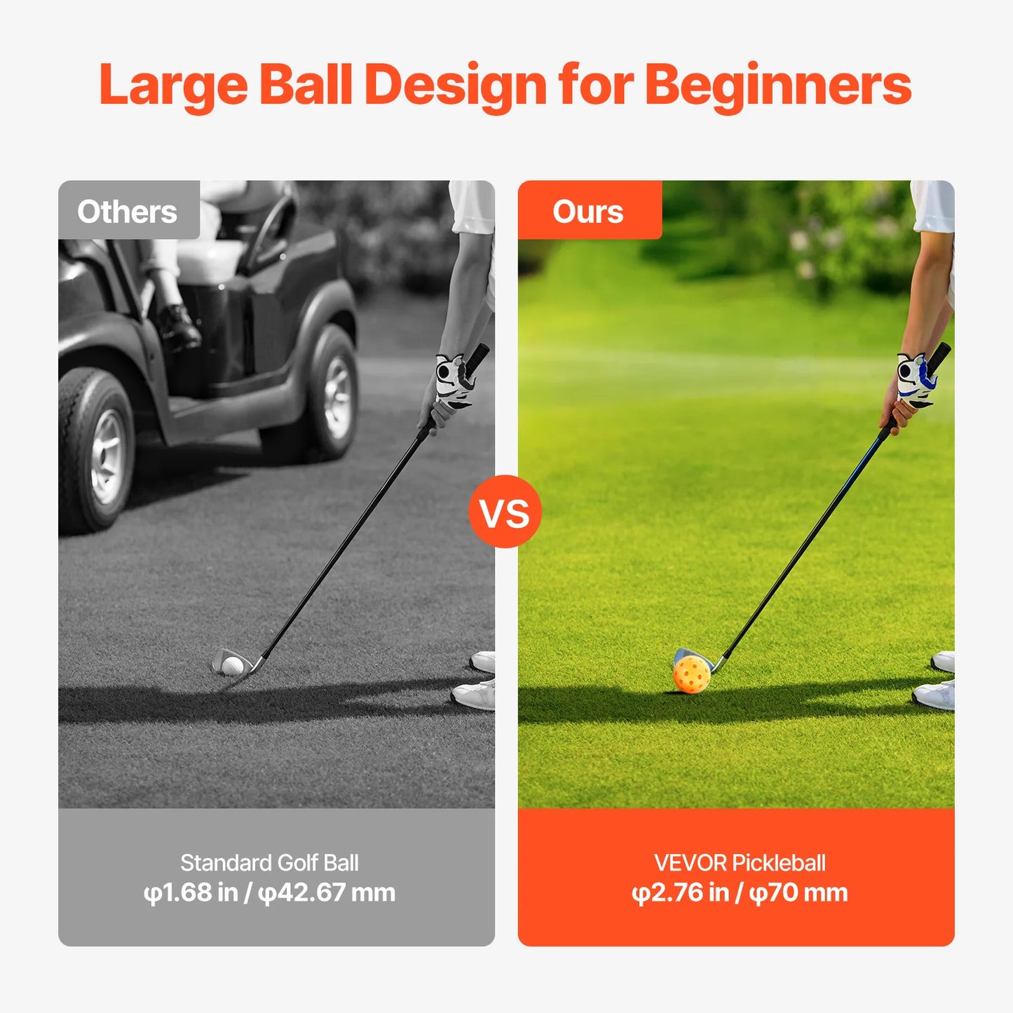 SucceBuy Kids Backyard Golf Game 3 Hole Portable Bucket Course
