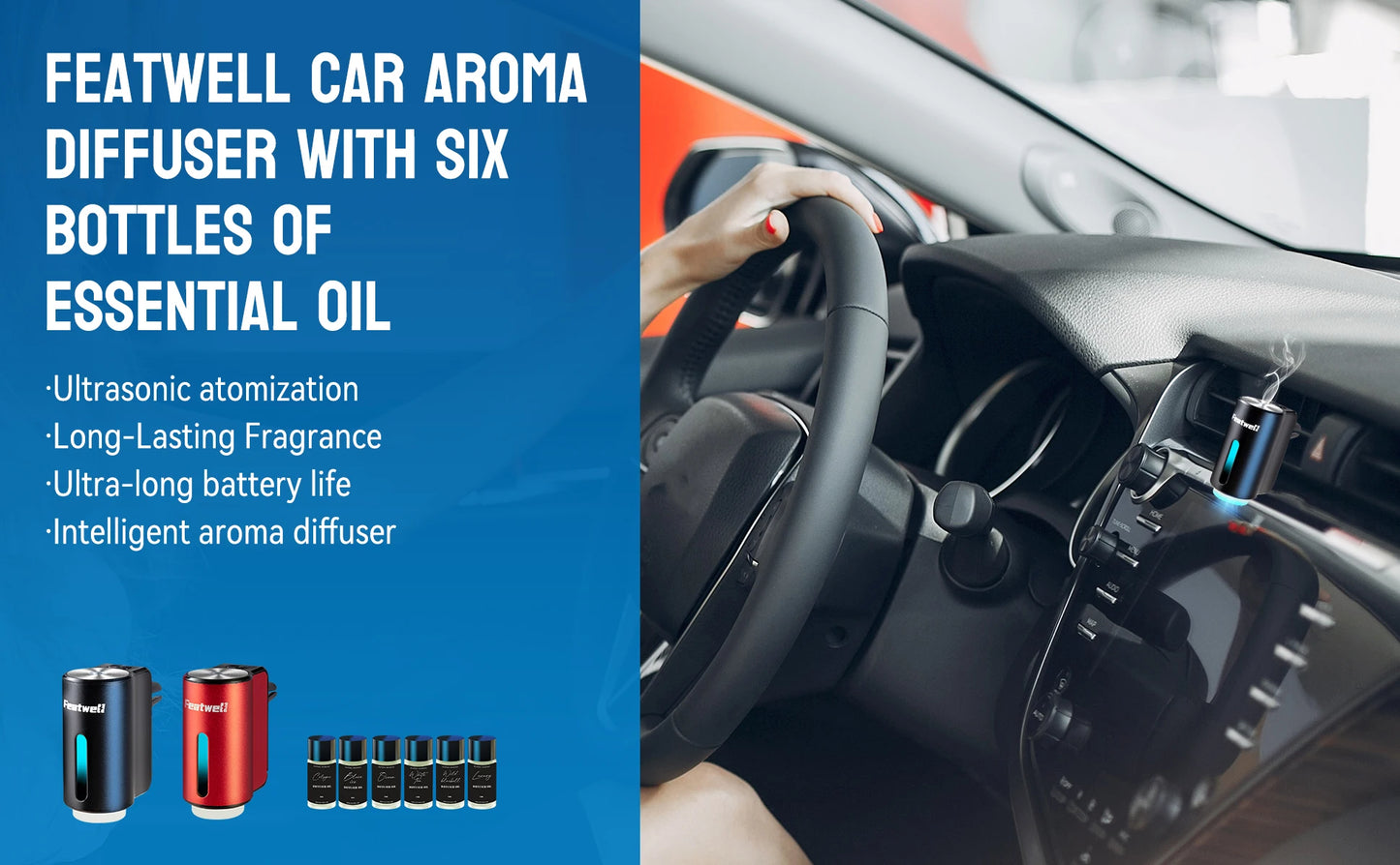 Na M80 Smart Car Air Aromatherapy Diffuser Auto On Off