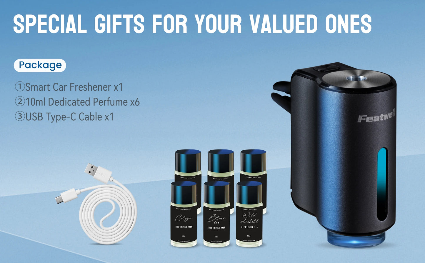 Na M80 Smart Car Air Aromatherapy Diffuser Auto On Off