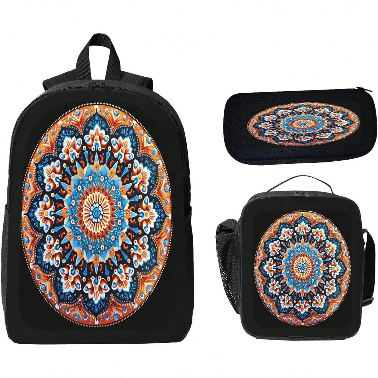 Unisex Vintage Modern Radio Backpack With Lunch Bag