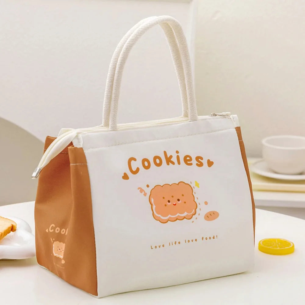 Cute Thermal Lunch Bag For Women And Kids Oxford Cloth