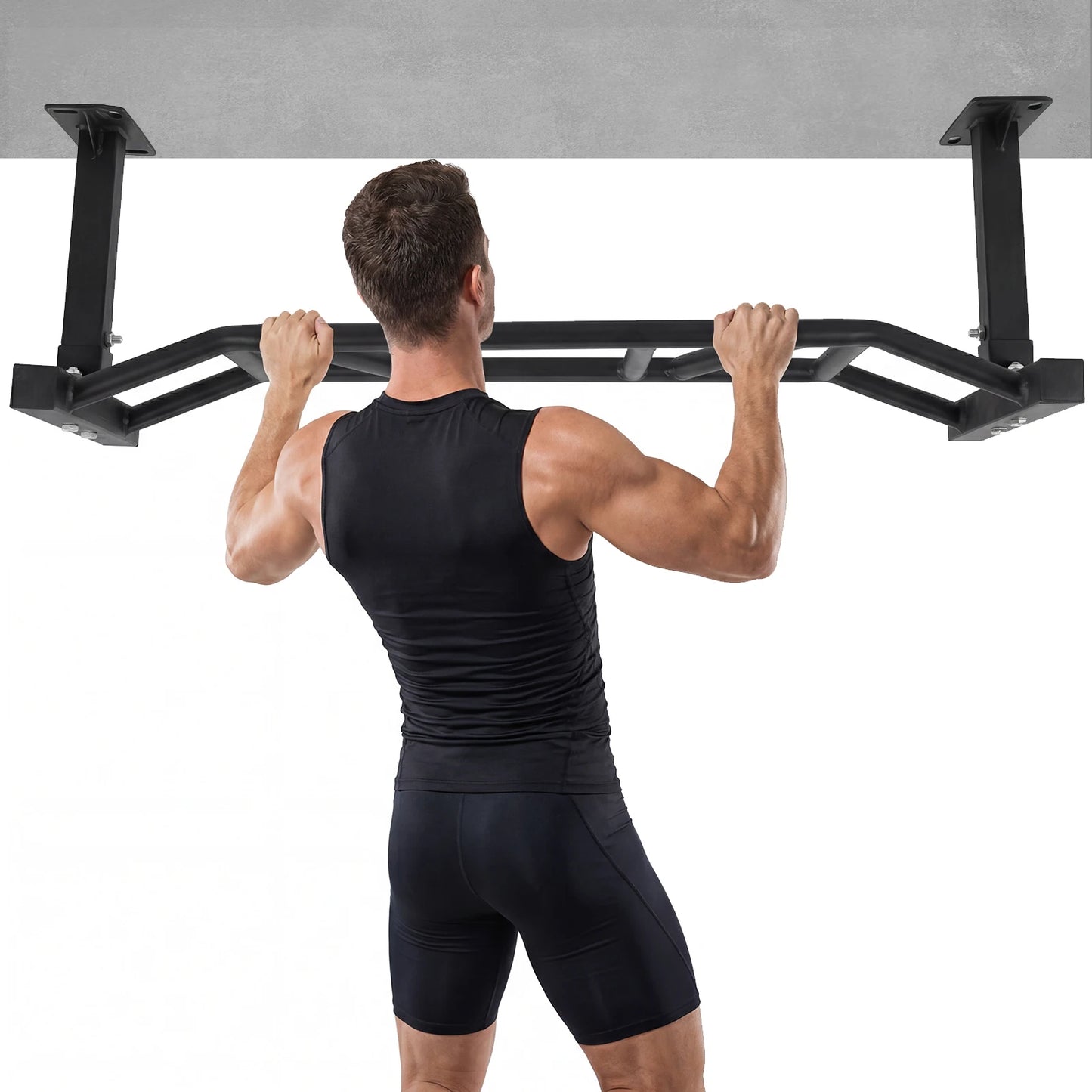 Ceiling Mount Pull Up Bar With Adjustable Height 600Lb Capacity