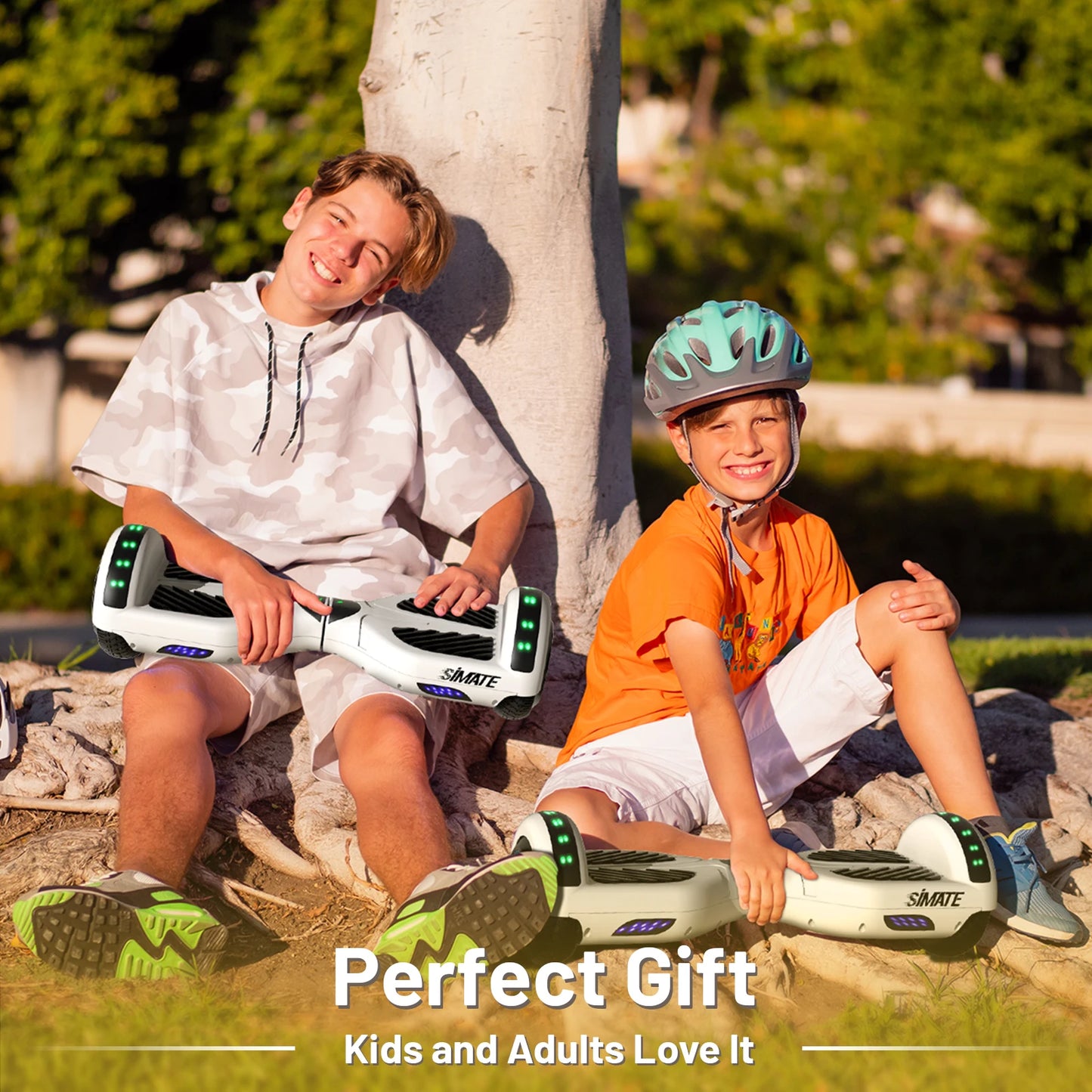 SIMATE All Terrain Hoverboard Bluetooth LED Lights With App Control