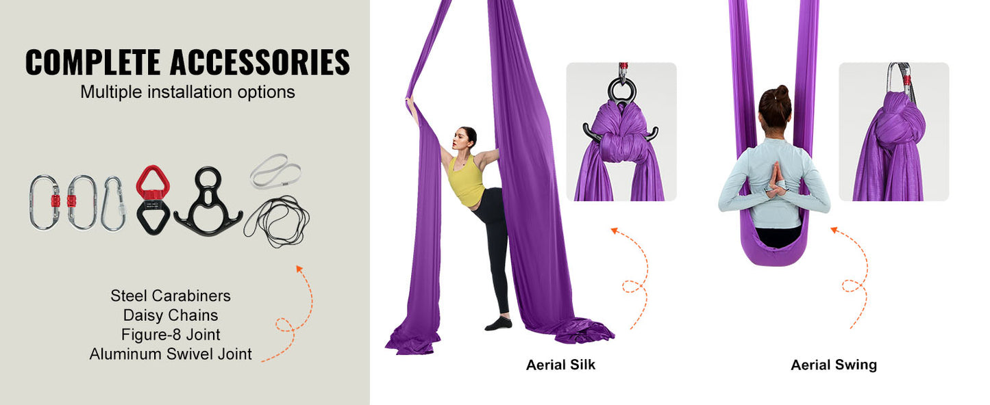 SucceBuy Aerial Yoga Hammock And Swing Starter Kit For Home