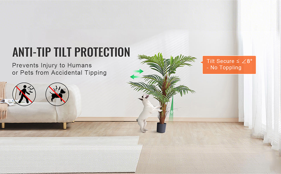 SucceBuy Artificial Palm Tree Faux Plant For Outdoor Display