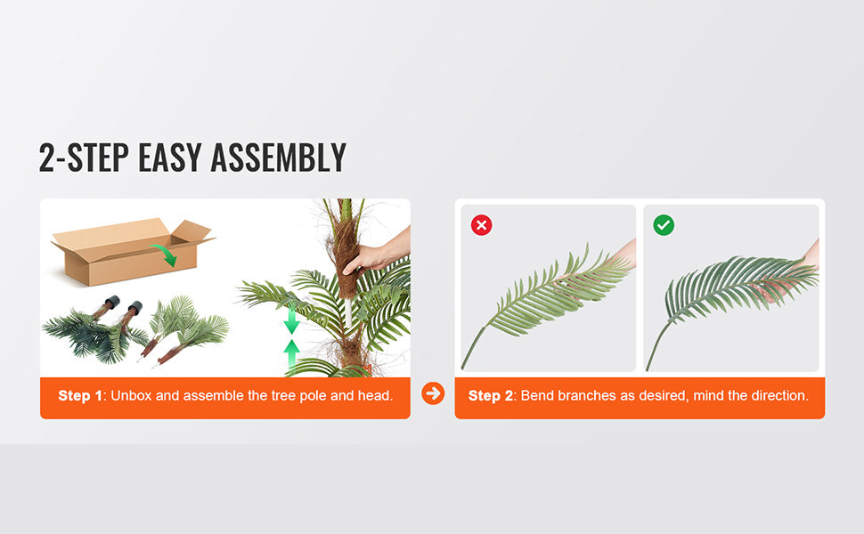 SucceBuy Artificial Palm Tree Faux Plant For Outdoor Display