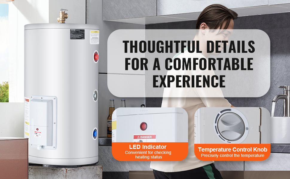 SucceBuy 75L Electric Water Heater Tankless Instant Hot Water Heater