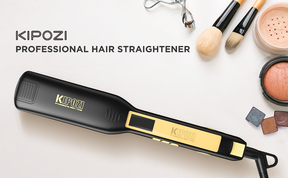 KIPOZI Professional Titanium Flat Iron Hair Straightener For Dry And Wet Hair